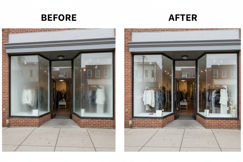 Commercial Storefront Before & After