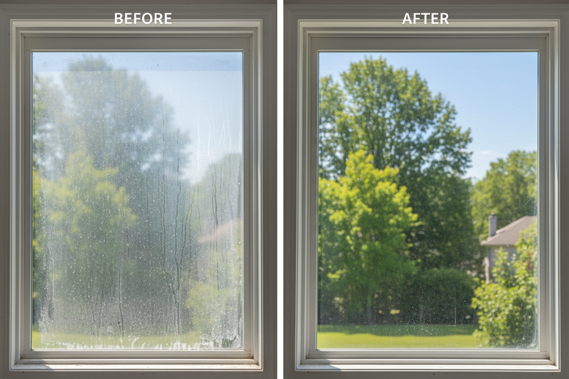 Hard Water Stains Before & After
