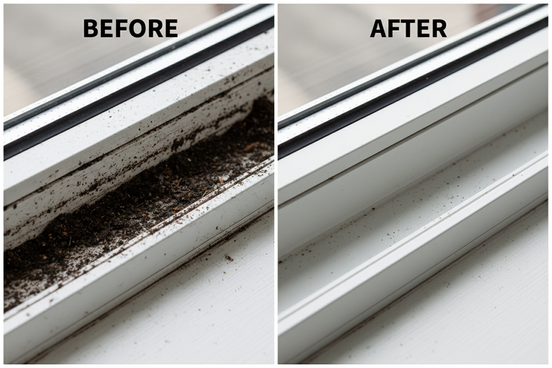 Window Tracks Before & After